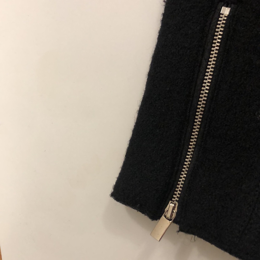 Zara Trafaluc S Jacket Black Moto 2 Zipper Pocket Closure Long Sleeve Excellent - Picture 11 of 12
